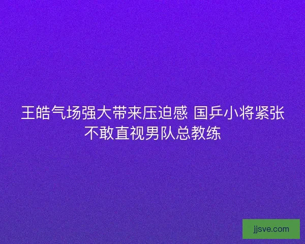 王皓气场强大带来压迫感 国乒小将紧张不敢直视男队总教练